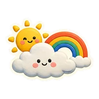 太阳彩虹贴纸