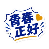 青春正好贴纸